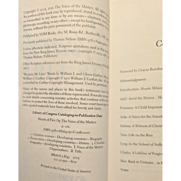 Hearts Of Fire foreword by Gracia Burnham paperback - Picture 2 of 8